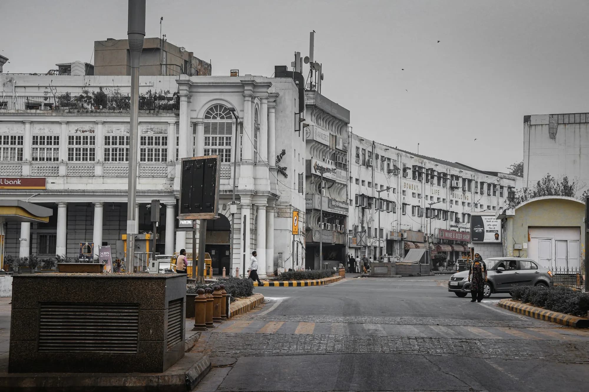 The white colonnade of Connaught Place, New Delhi